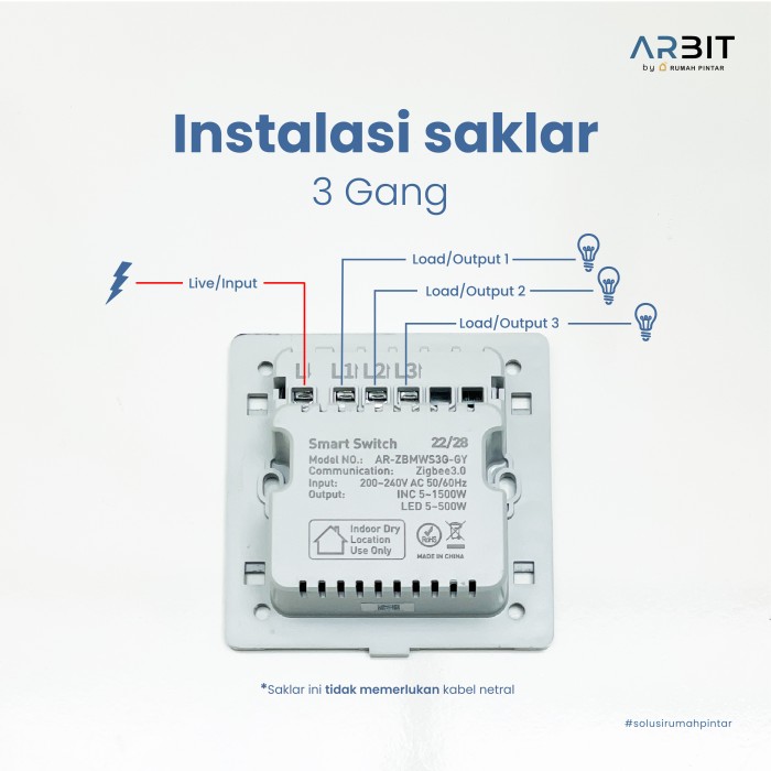 ARBIT Zigbee Wall Switch - Grey - Image 13