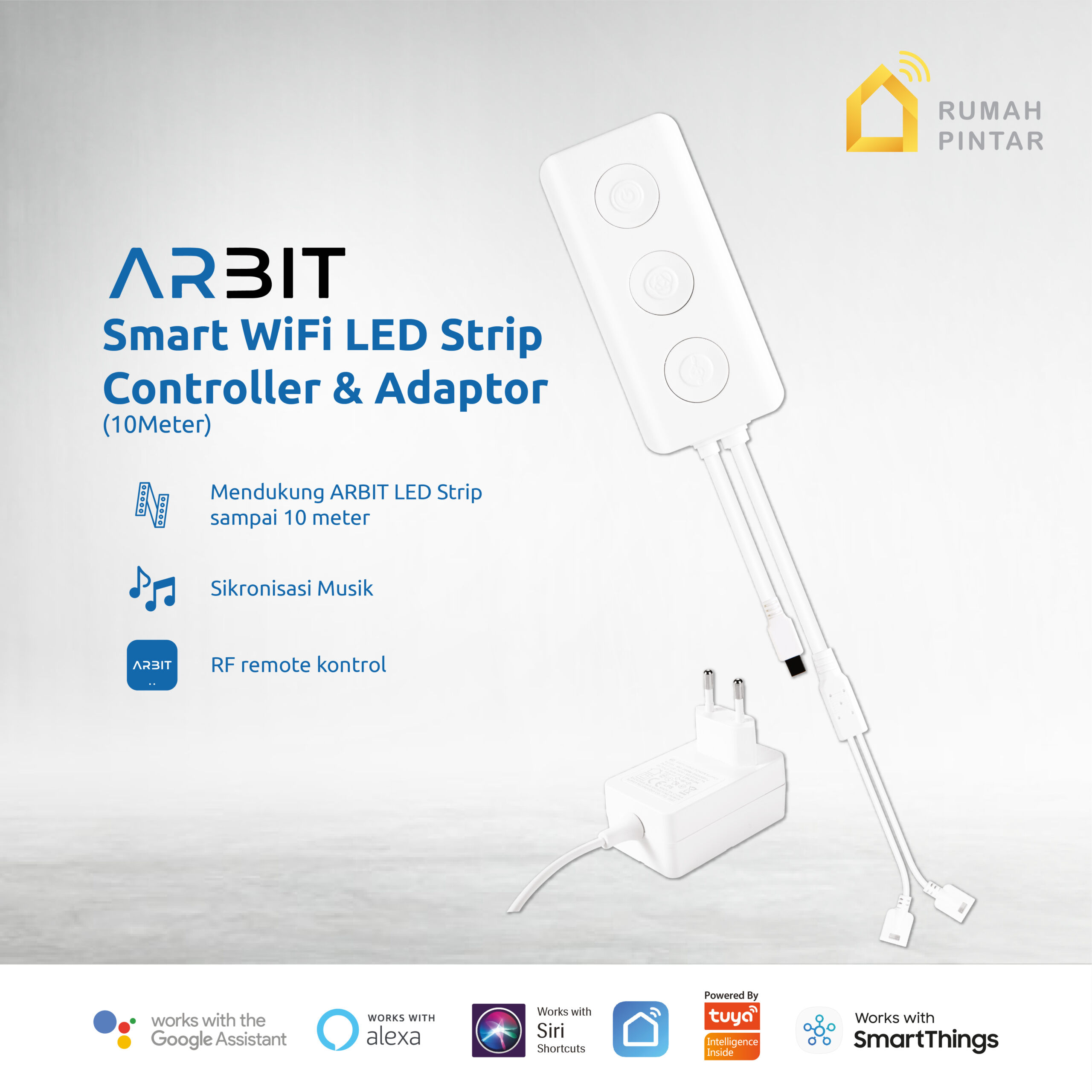 ARBIT WiFi LED Strip Adaptor Controller Remote 24V 2A 10 Meter - Image 2