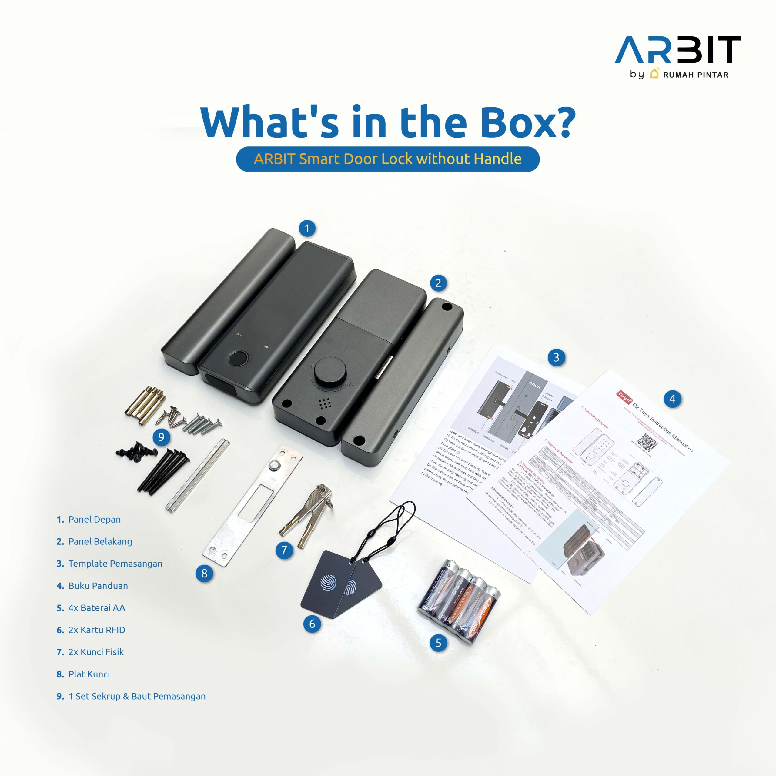 ARBIT WiFi Door Lock without Handle - Glass | Non-Glass - Image 10