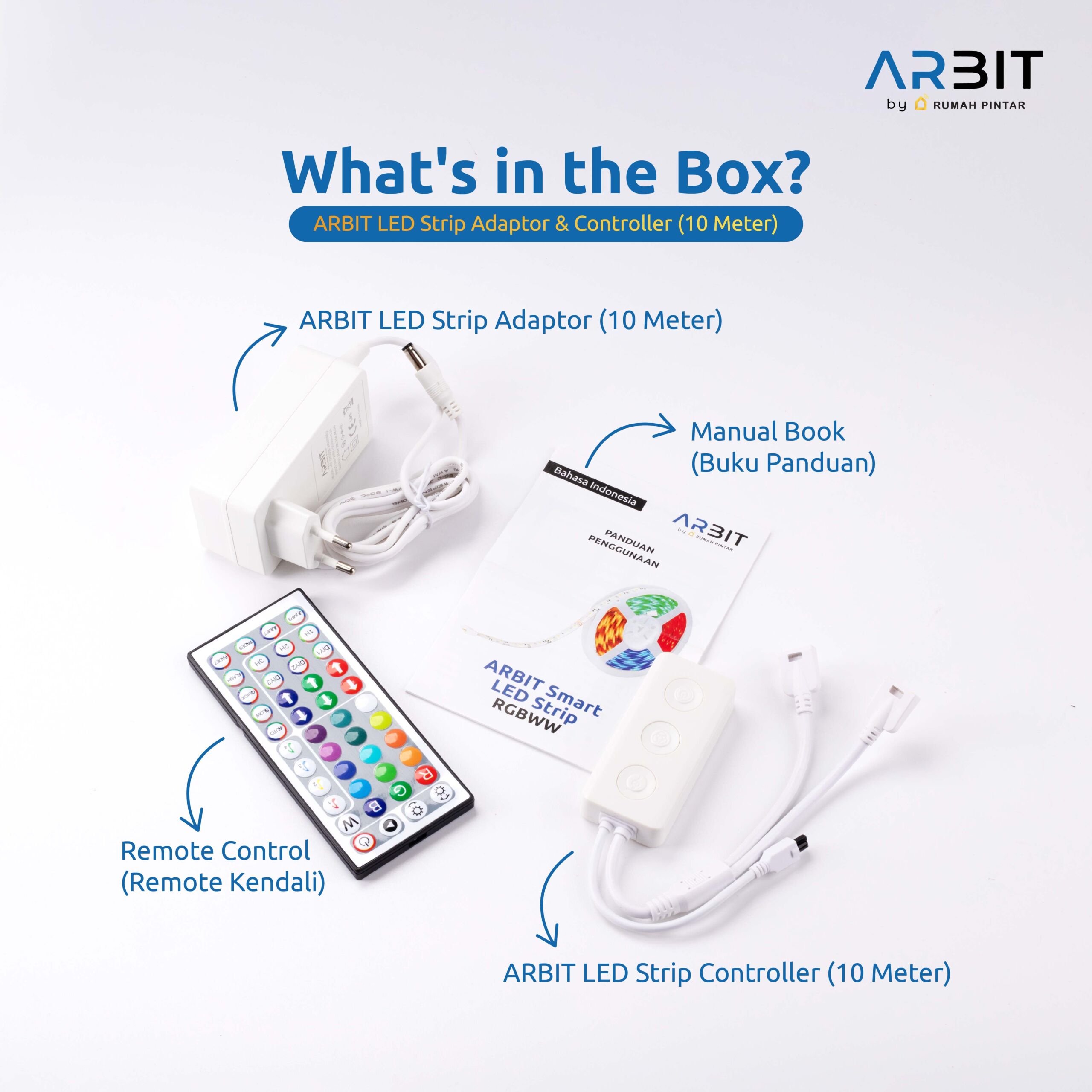 ARBIT WiFi LED Strip Adaptor Controller Remote 24V 2A 10 Meter - Image 3