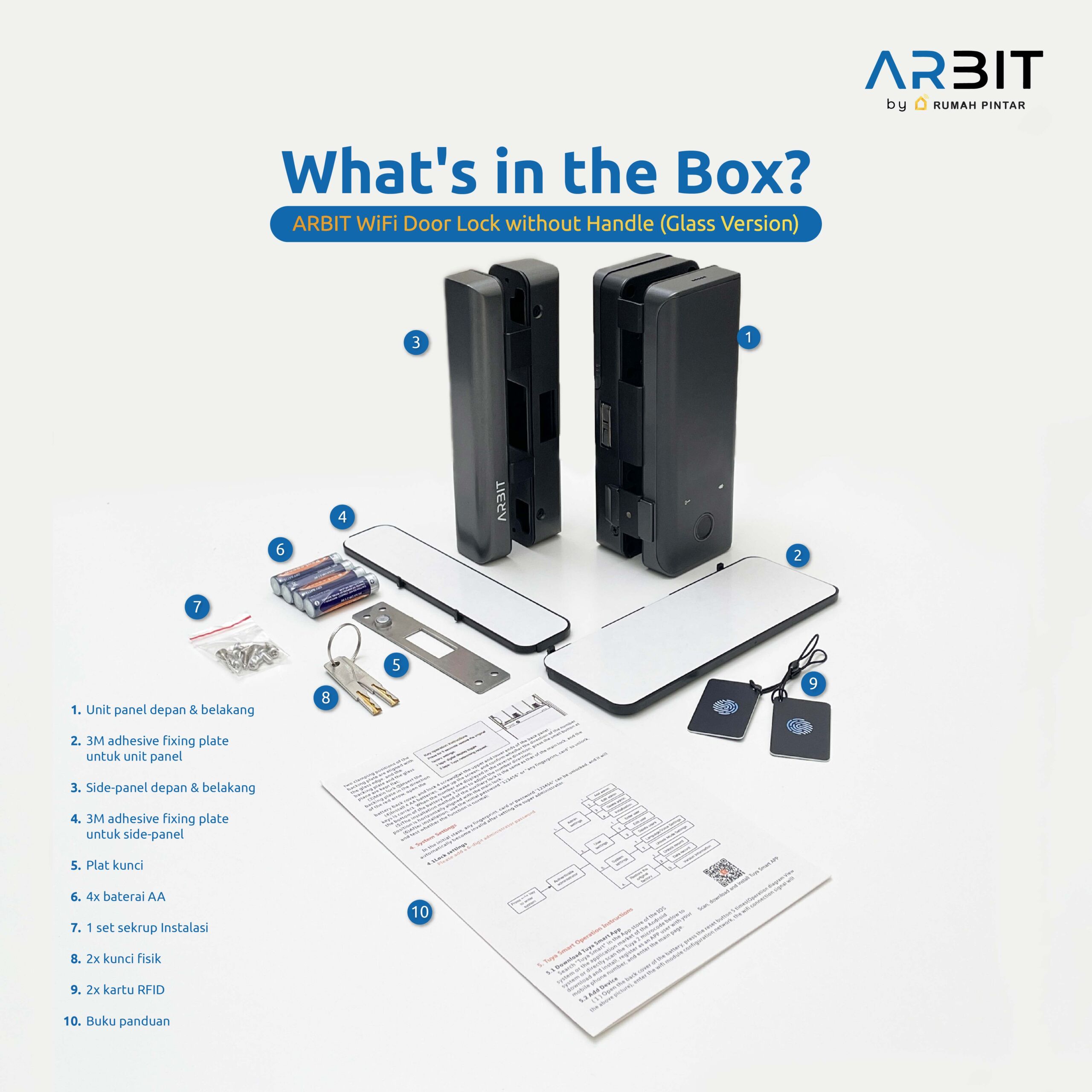 ARBIT WiFi Door Lock without Handle - Glass | Non-Glass - Image 11