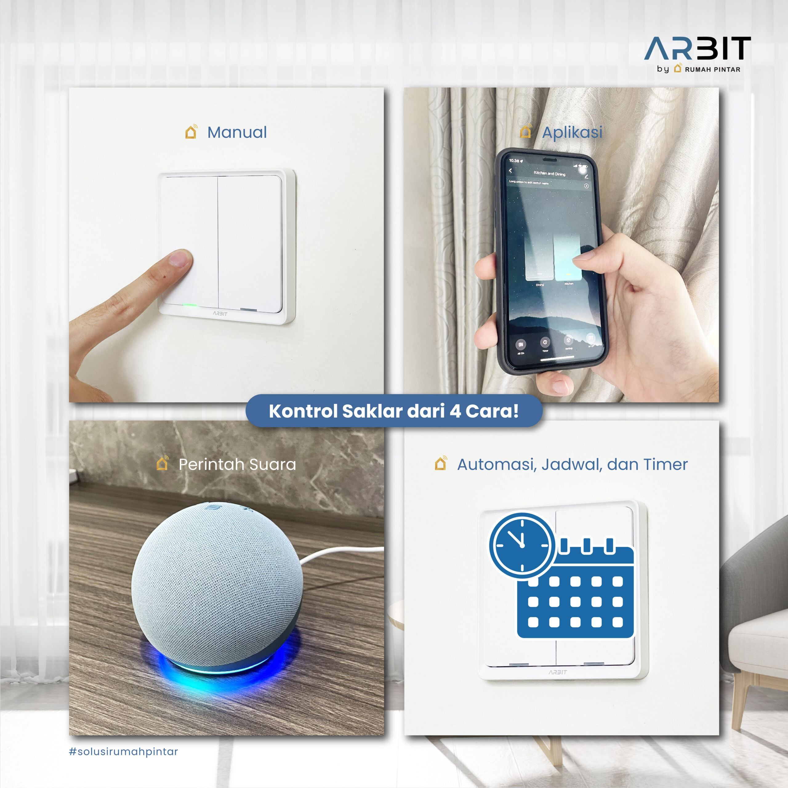 ARBIT Zigbee Wall Switch - White - Image 5