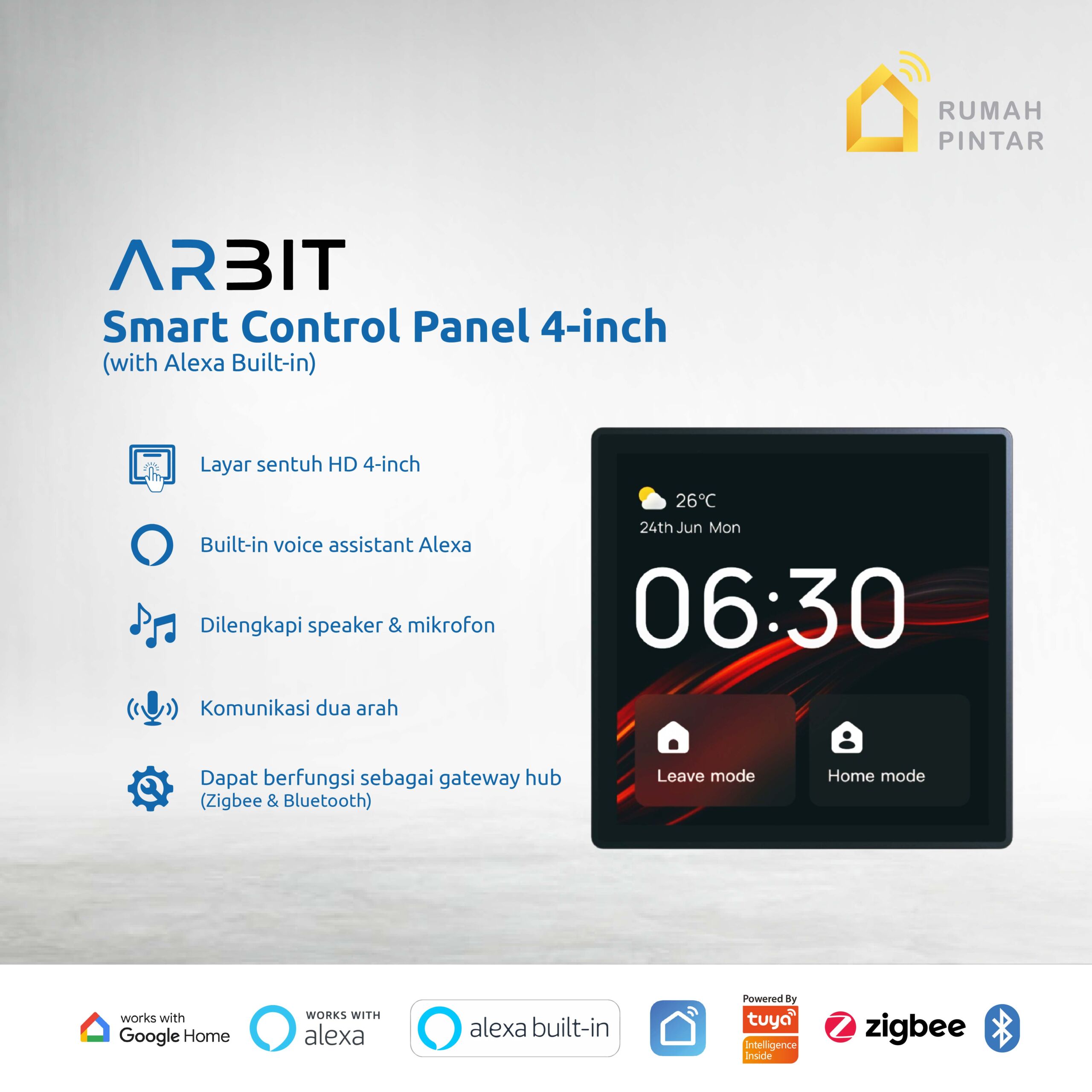 ARBIT Control Panel 4-inch with Alexa Built-in - Image 2