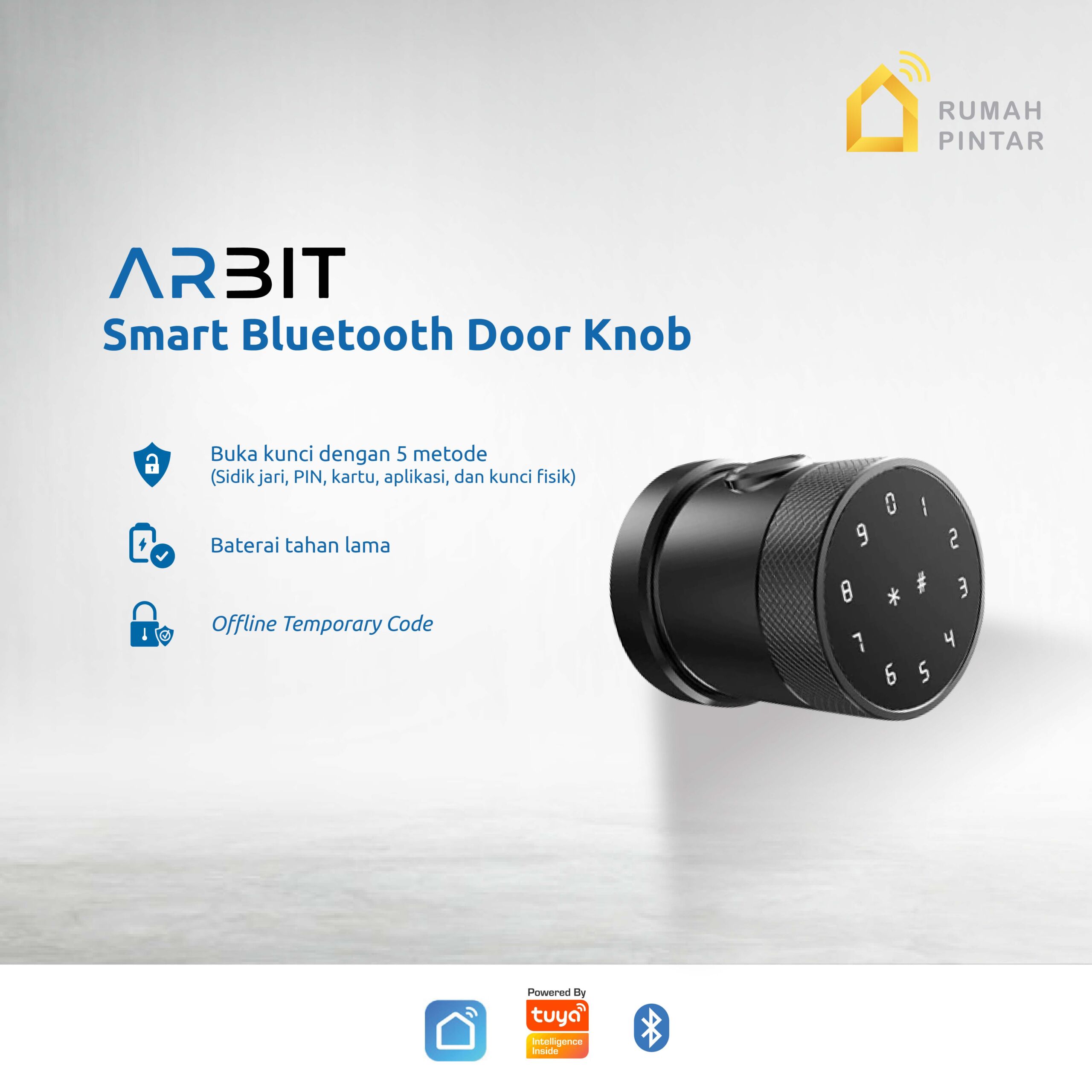 ARBIT Bluetooth Door Knob Lock - Image 2